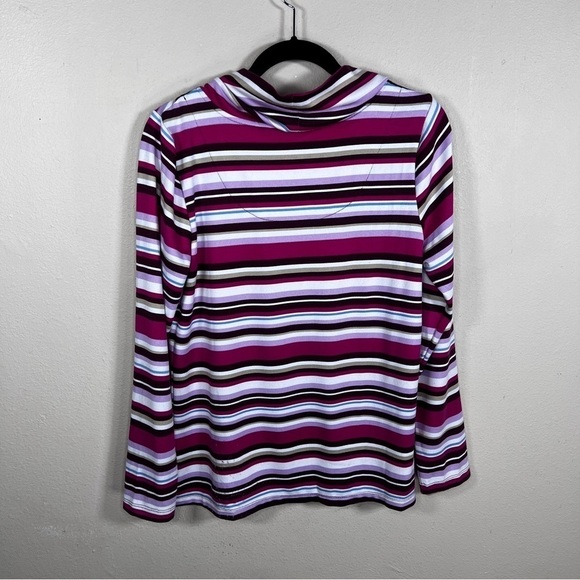 SMALL SPORT SAVVVY STRIPED PRINT SWEATER LONG SLEEVE STRETCH Y2K ERA - Picture 5 of 11